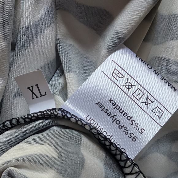Sumche Bodycon Long Dress Dark Zebra Print Size XL (New) - Picture 11 of 14